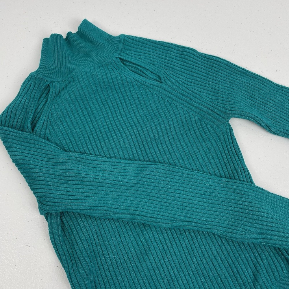 Urban Outfitters Top Women's Size Small Aria Ribbed Cutout Cropped‎ Long Sleeve